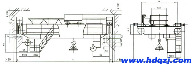 QC型5~16噸電磁橋式起重機 QC型5~16噸電磁橋式起重機