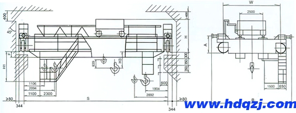 QD型32/5噸電動雙梁慢速吊鉤橋式起重機 QD型32/5噸電動雙梁慢速吊鉤橋式起重機